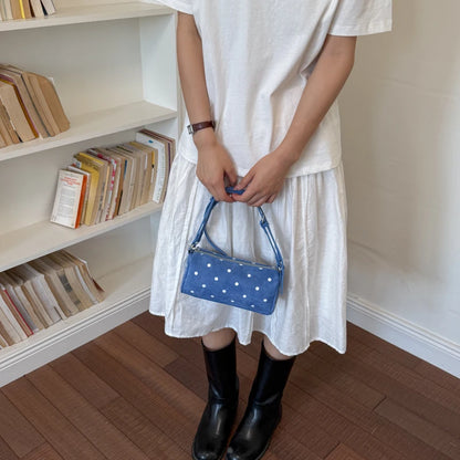Polka Dot Shoulder Bag for Women – Retro Cute Underarm Purse