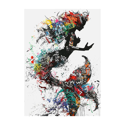 Graffiti Lion Art Poster – Colorful Abstract Canvas Wall Print