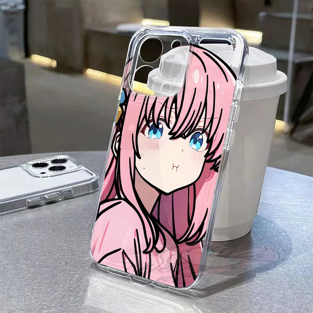 Bocchi the Rock Anime iPhone Case – Clear Transparent Cover