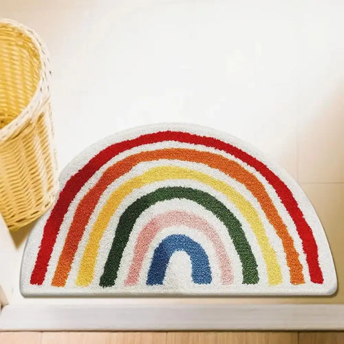 Vikama Modern Rainbow Carpet Warm Stylish Home Decoration Household Entrance Mat Bathroom Floor Mat