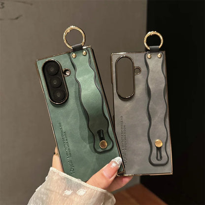 Samsung Galaxy Z Fold Case – Wavy Cover with Wrist Strap Holder