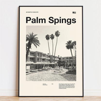 Retro City Poster – Mid-Century Modern Wall Art Print