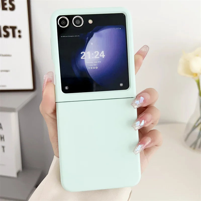 Galaxy Z Flip Frosted Hard PC Phone Case – Matte Colorful Cover