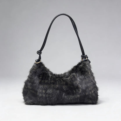 Mink Fur Shoulder Bag – Luxury Women's Crossbody Handbag