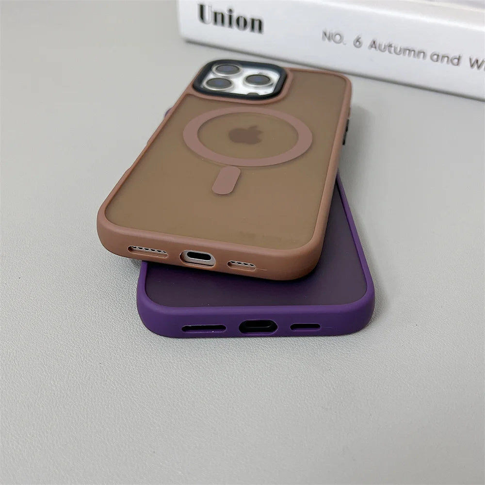 MagSafe iPhone Case – Magnetic Wireless Charging Shockproof Matte Cover