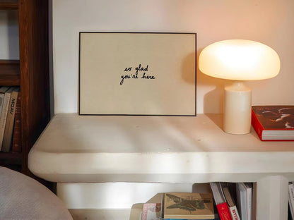 So Glad You're Here Wall Art Print – Entryway Poster