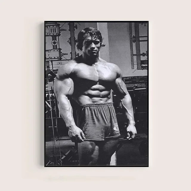 Arnold Schwarzenegger Motivational Gym Poster – Bodybuilding Wall Art