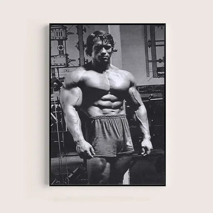 Arnold Schwarzenegger Motivational Gym Poster – Bodybuilding Wall Art