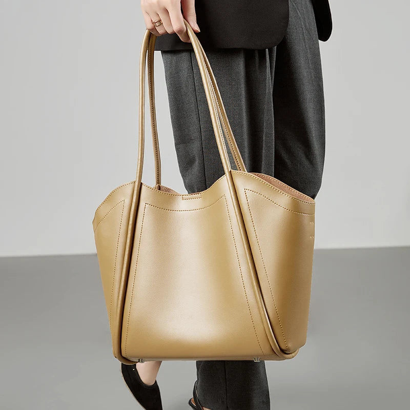 Women's Cowhide Genuine Leather Tote Bag