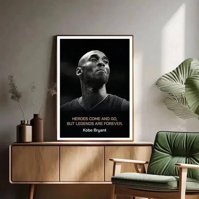 Kobe Bryant Inspirational Basketball Wall Art Poster – Slam Dunk Sports Decor