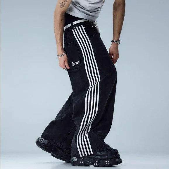 Y2K Wide Leg Baggy Jeans – Vintage Harajuku Streetwear Denim Pants