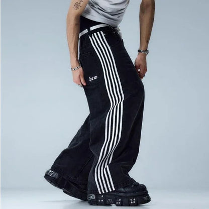 Y2K Wide Leg Baggy Jeans – Vintage Harajuku Streetwear Denim Pants