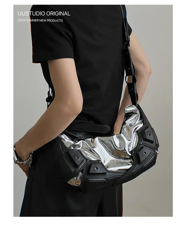 Punk PU Leather Shoulder Bag – Vintage Underarm Hobo Bag