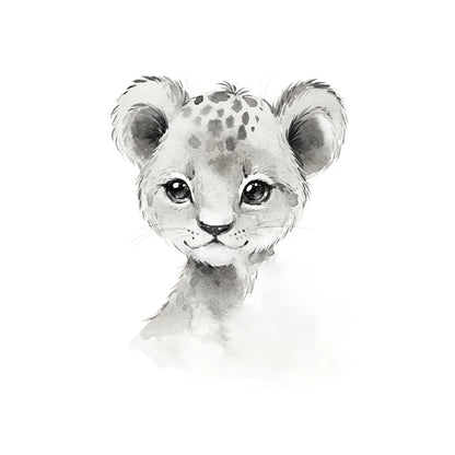 Cute Baby Animal Wall Art Canvas Poster – Nordic Nursery Decor