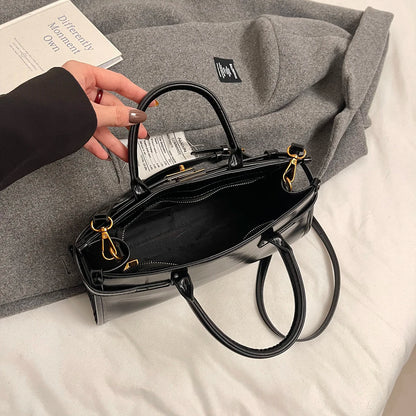 Small Pu Leather Crossbody Bags Lady Short Handle Shoulder Bag