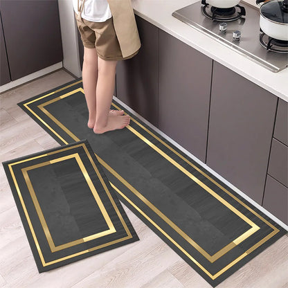 Non-Slip Kitchen Floor Mat – Crystal Velvet 2-Piece Runner Set