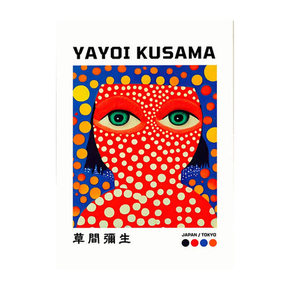 Yayoi Kusama Infinity Nets Poster – Abstract Wall Art Print Unframed