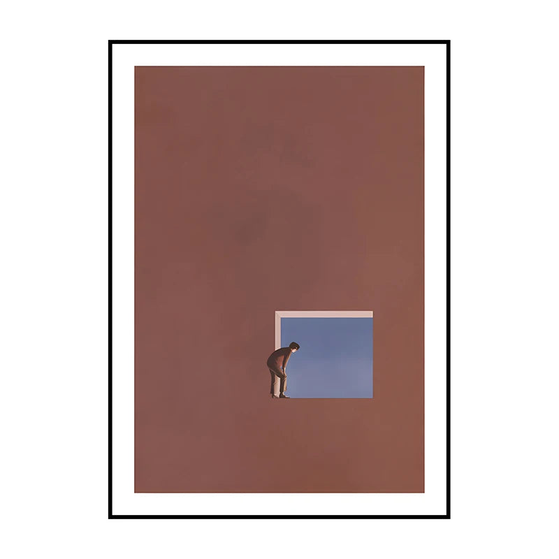 Surrealist Diver Wine Glass Wall Art Poster – Unframed Print