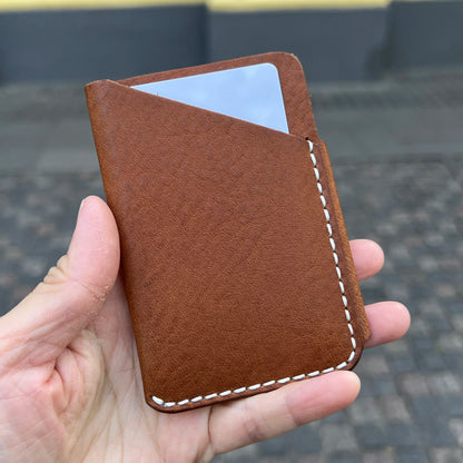 Hiram Beron Men's Vegetable Tanned Leather Card Holder Wallet
