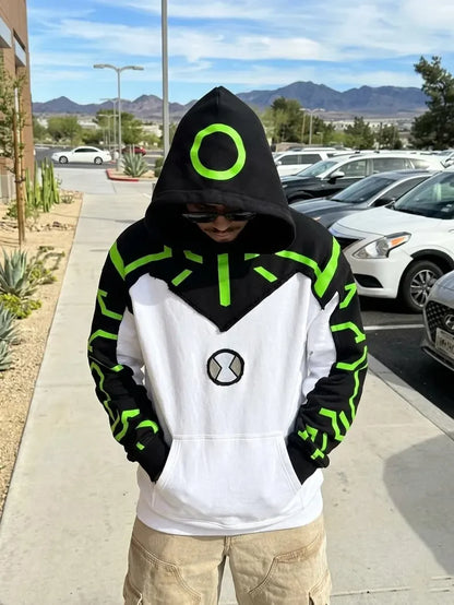 Alien Patchwork Embroidered Hoodie – Women's Streetwear Sweatshirt