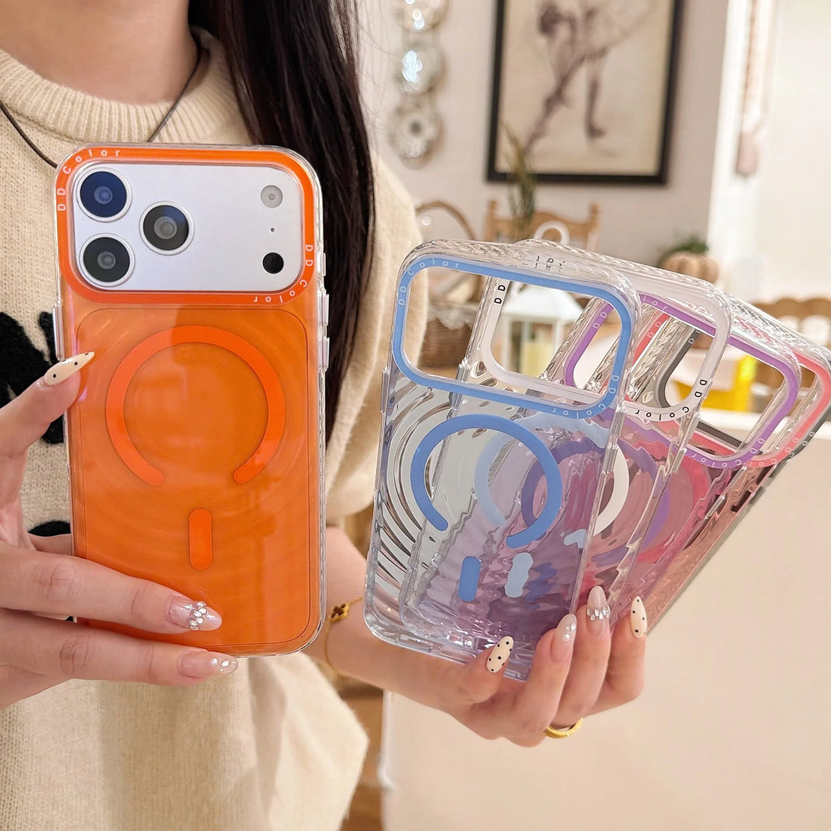 Clear Ripple MagSafe Magnetic Phone Case – iPhone 13 to 17 Series