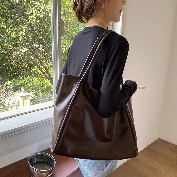 Portable Texture Tote Bag for Women