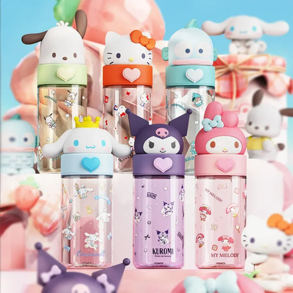 Sanrio 500ml Transparent Water Bottle