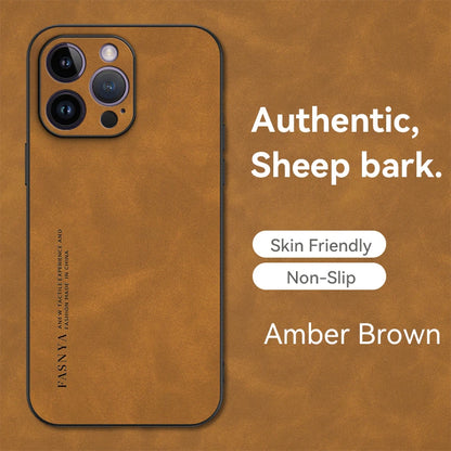 Soft Leather iPhone Case – Luxury Sheepskin Matte Cover