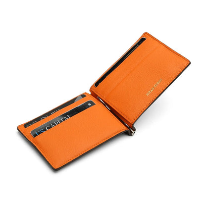 Leather Money Clip Wallet for Men – Slim Card Case