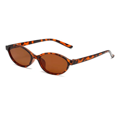 Retro Oval Cat Eye Sunglasses for Women – UV400 Small Frame
