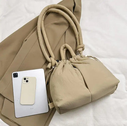 Puffer Tote Bag – Women's Padded Nylon Shoulder Bag