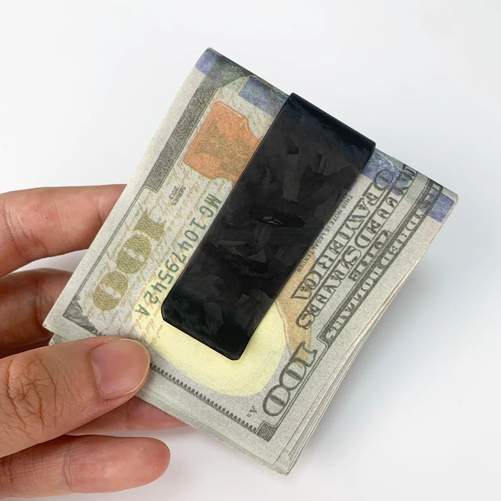 Carbon Fiber Front Pocket Wallet – Slim Money Clip for Men & Women