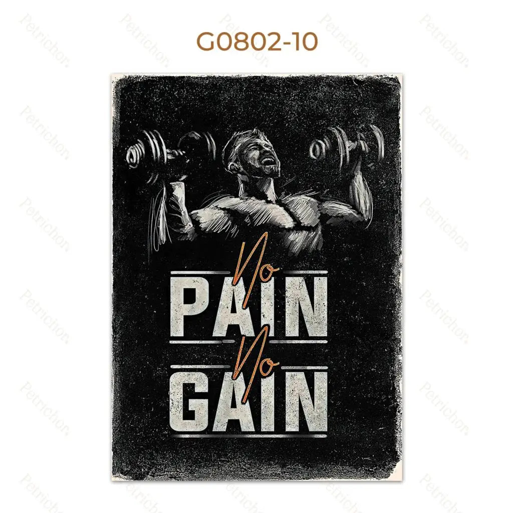Gym Motivational Quote Wall Art Poster – Bodybuilding Canvas Print