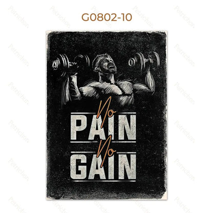 Gym Motivational Quote Wall Art Poster – Bodybuilding Canvas Print