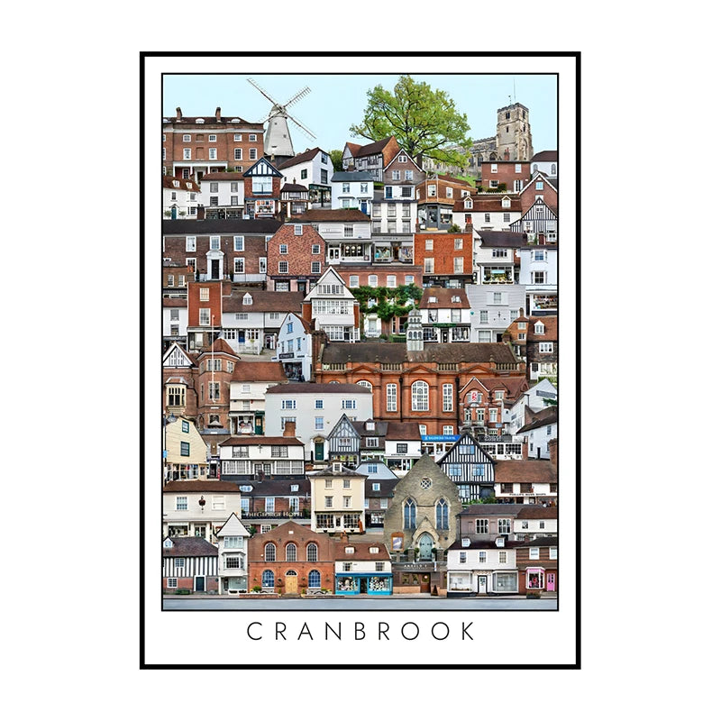 Vintage Cityscape Canvas Wall Art – Abstract City Poster Print