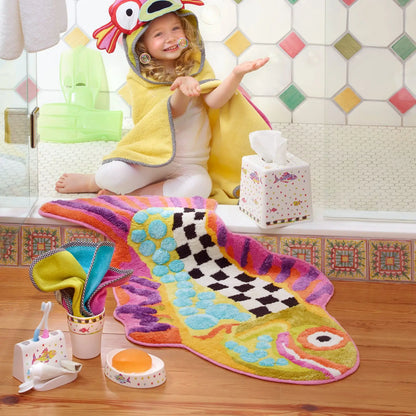 Fish-Shaped Bath Rug – Soft Non-Slip Absorbent Mat