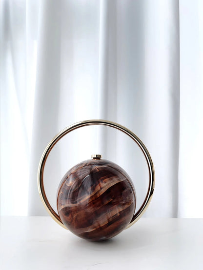 Round Ball Clutch Bag for Women – Luxury Mini Shoulder Purse