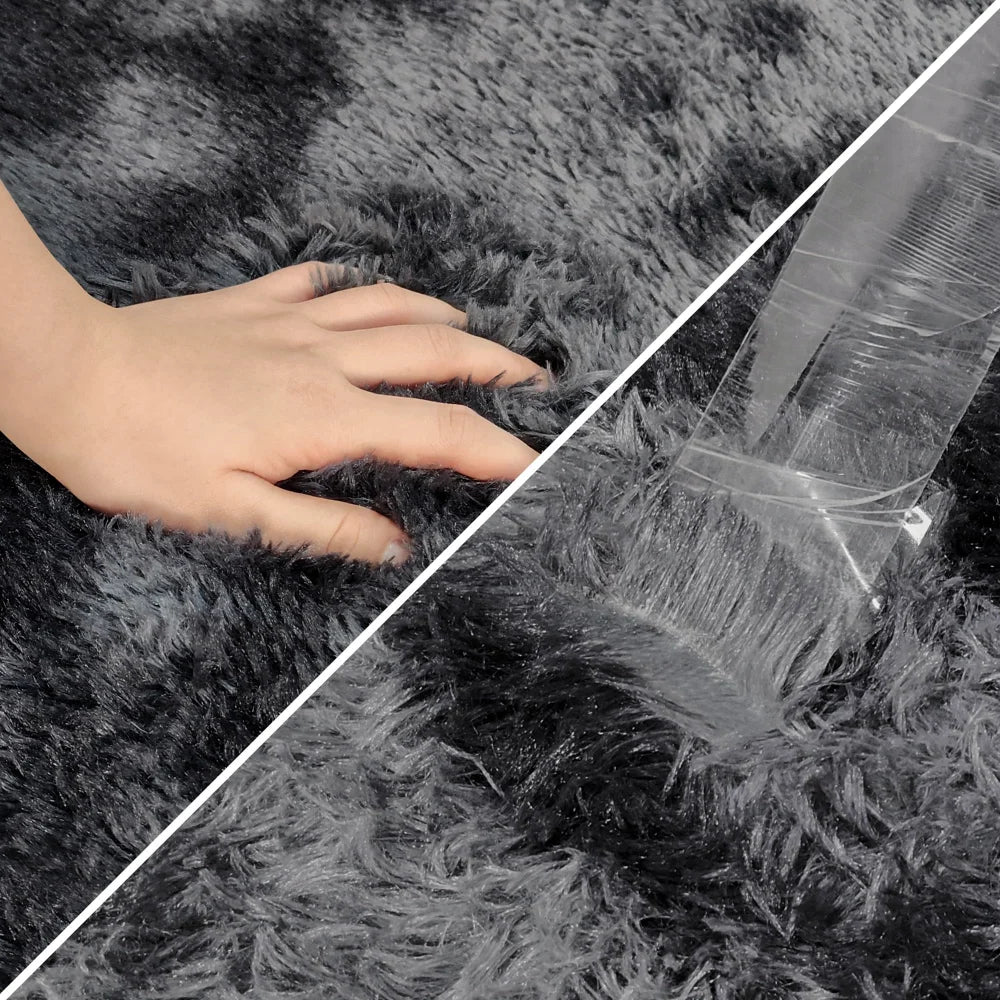 Tie-Dye Shaggy Runner Rug – Soft Fluffy Floor Mat for Bedroom & Living Room