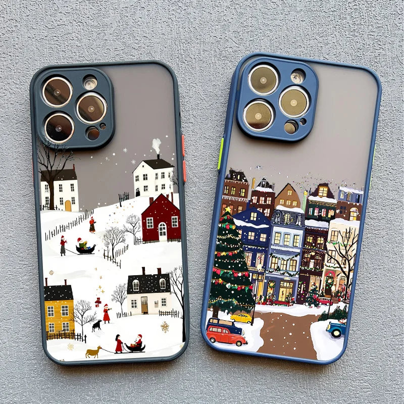 Christmas Snow Village iPhone Case – Winter Holiday Phone Cover