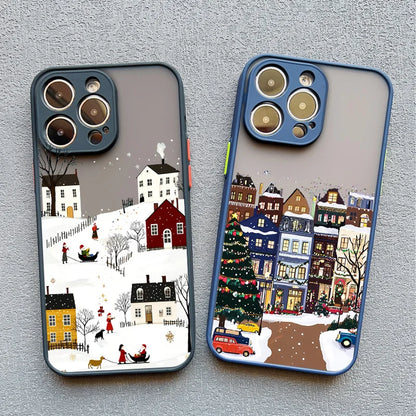 Christmas Snow Village iPhone Case – Winter Holiday Phone Cover
