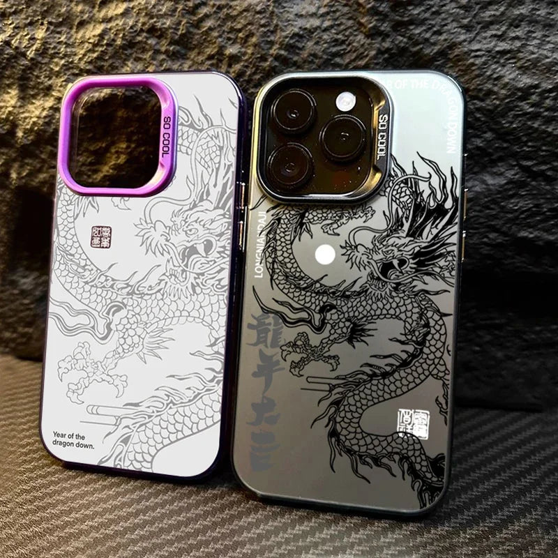 Chinese Dragon iPhone Case – Hard Matte Cover for iPhone 17 16 15 14 13 12 11 Series