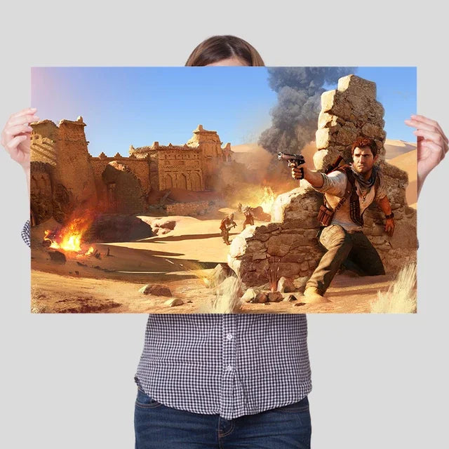 Uncharted Video Game Canvas Poster – Wall Art Print for Home Decor