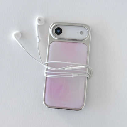 Pink Blur iPhone Case – Luxury Gold Frame Star Design