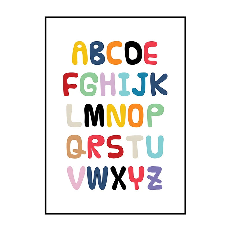 Dinosaur Alphabet Poster – Kids ABC Wall Art Print