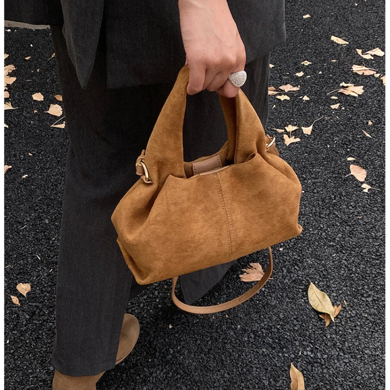French Cloud Dumpling Bags Brand Design Frosted New Fashion Handbag