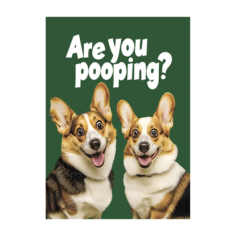 Funny Cow Poster – Are You Pooping? Farm Animal Bathroom Art