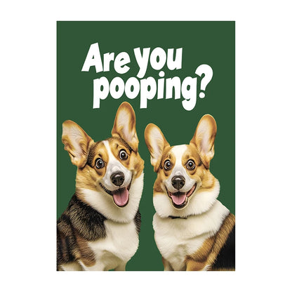 Funny Cow Poster – Are You Pooping? Farm Animal Bathroom Art