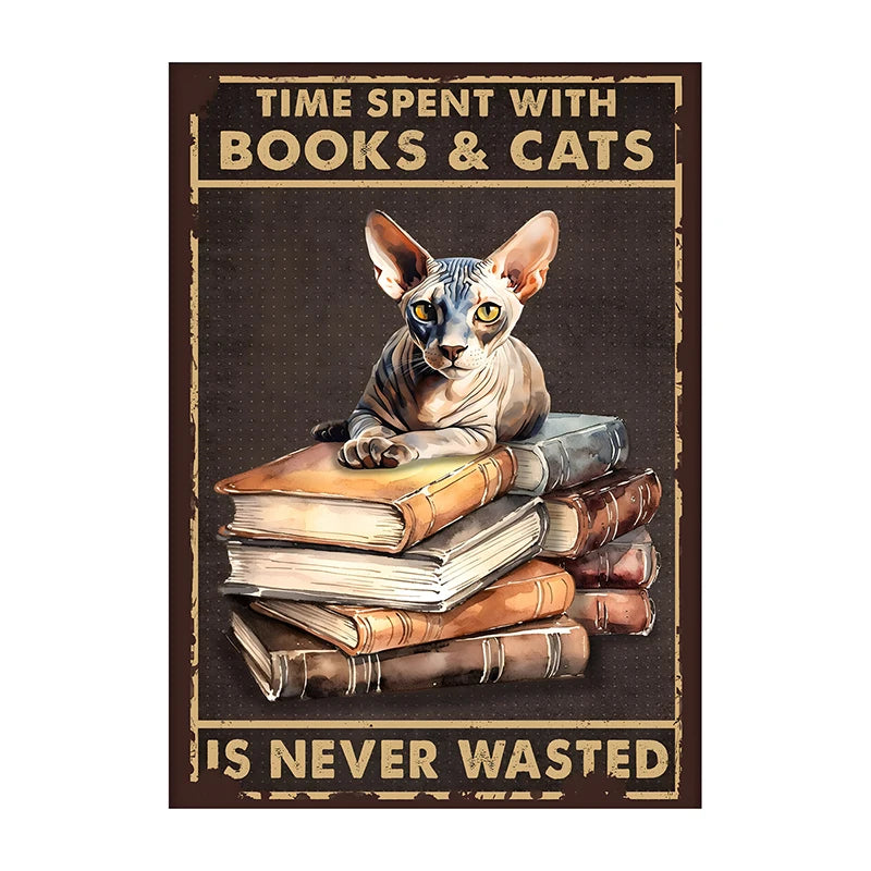 Time Spent With Books & Dogs Is Never Wasted – Dog Lover Poster