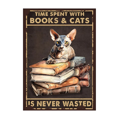 Time Spent With Books & Dogs Is Never Wasted – Dog Lover Poster