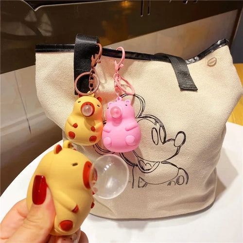 Capybara Squeeze Bubble Keychain Toy